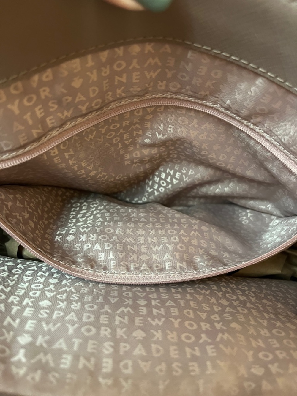 Kate Spade Dusty Pink Leather Tote Bag with Padded Interior Laptop Zipper Pocket - Picture 11 of 12